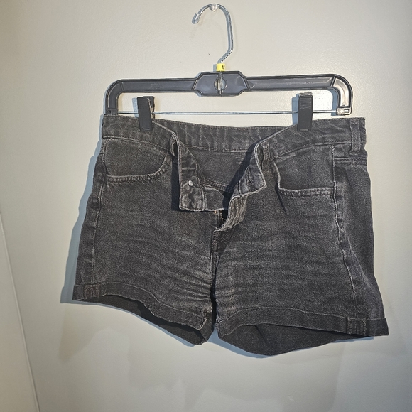 Black Denim Shorts - Picture 2 of 5